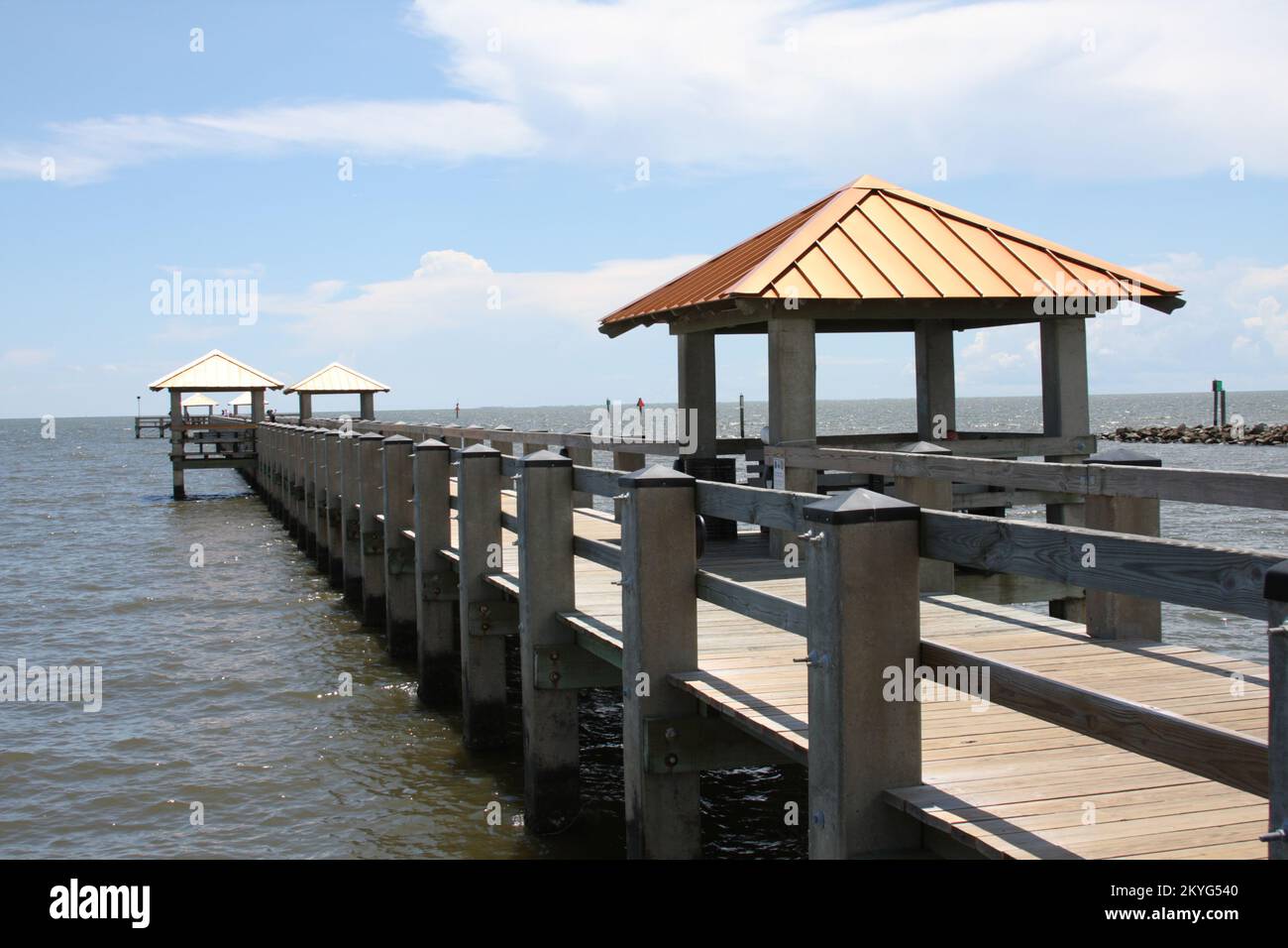 Ouragan/tempête tropicale - Gulfport, divers , 20 août 2010 -- - le nouveau quai a été complété par des fonds de construction fournis par la FEMA pour aider à reconstruire la côte du golfe après l'ouragan Katrina. Banque D'Images