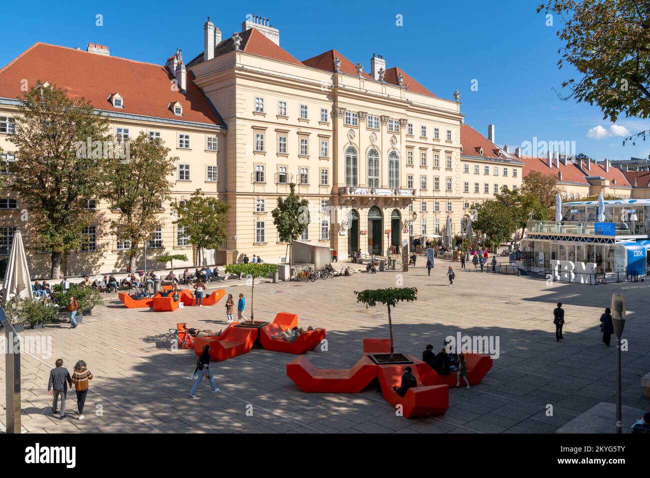 Vienne, Autriche - 22 septembre 2022 : vue sur le quartier des musées du centre-ville de Vienne Banque D'Images