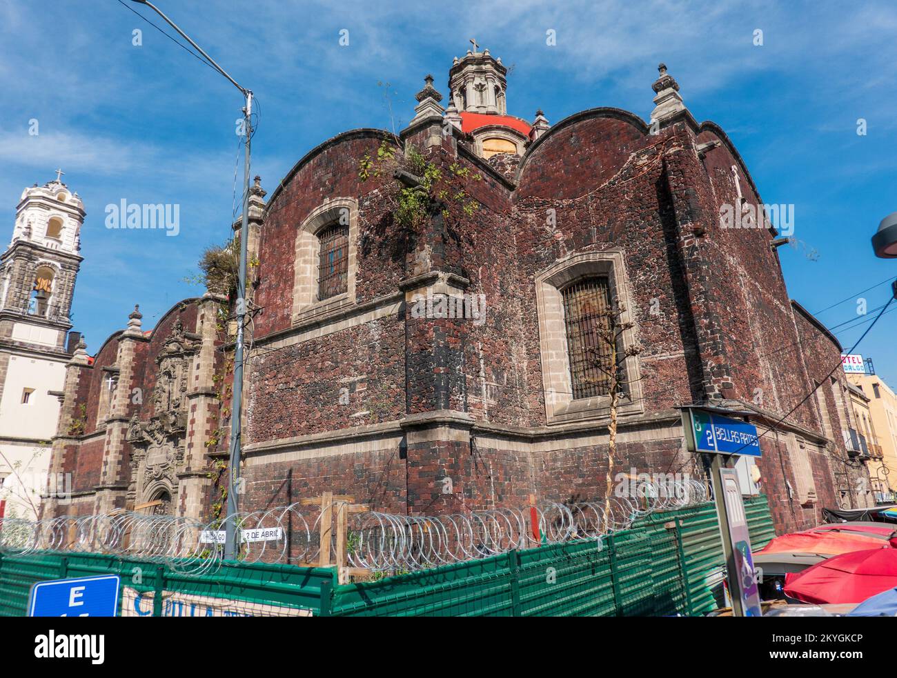 Église Santa Veracruz, Mexico, Templo de la Santa Veracruz Banque D'Images