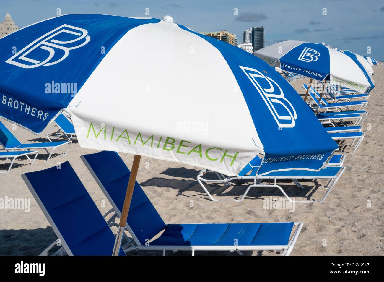 Miami Beach, Floride, états-unis : parasol Banque D'Images