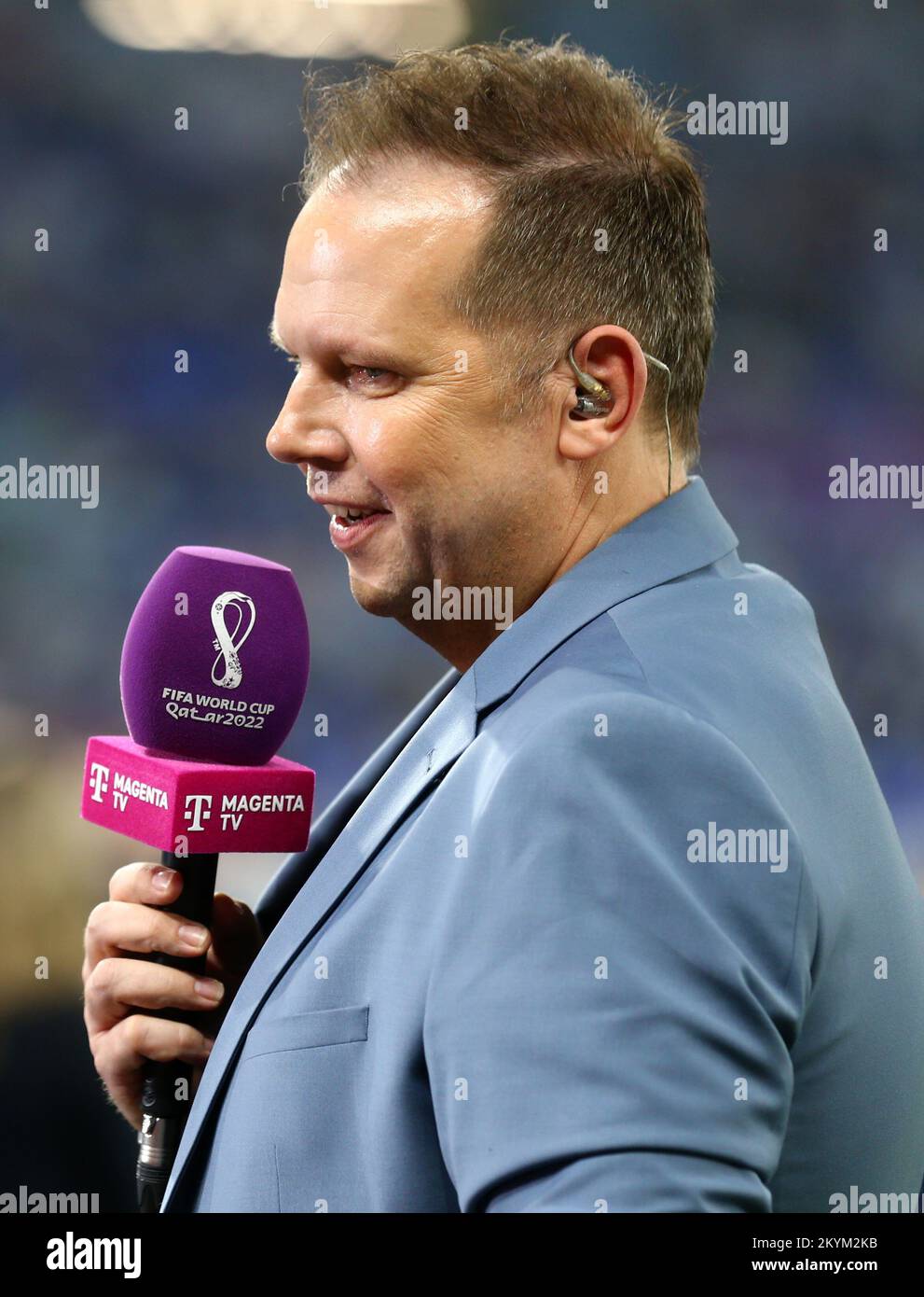 DOHA, QATAR - NOVEMBRE 30: Coupe du monde de la FIFA Qatar 2022 Groupe C match entre la Pologne et l'Argentine au stade 974 sur 30 novembre 2022 à Doha, Qatar Polen Argentinien 0:2 Fusel von Magenta TV Fussball WM 2022 au Qatar coupe du monde de football de la FIFA 2022 © diebilderwelt / Alay stock Banque D'Images