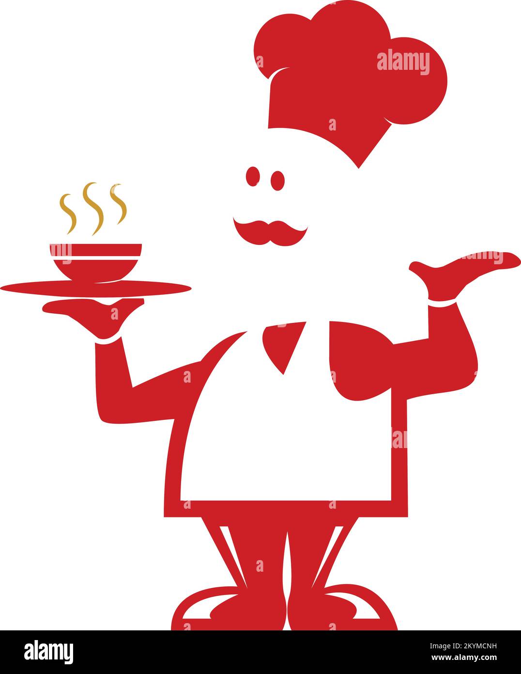 Le logo du chef principal est unique Illustration de Vecteur