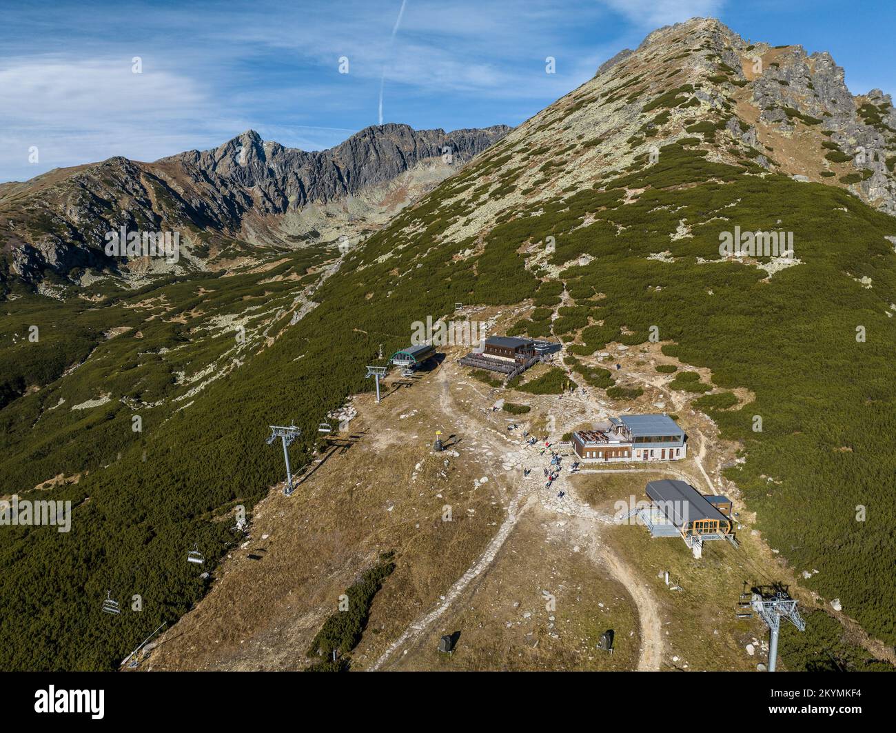 Le pic de Predne Solisko dans les Tatras dans la région de Strbske Pleso en Slovaquie Banque D'Images