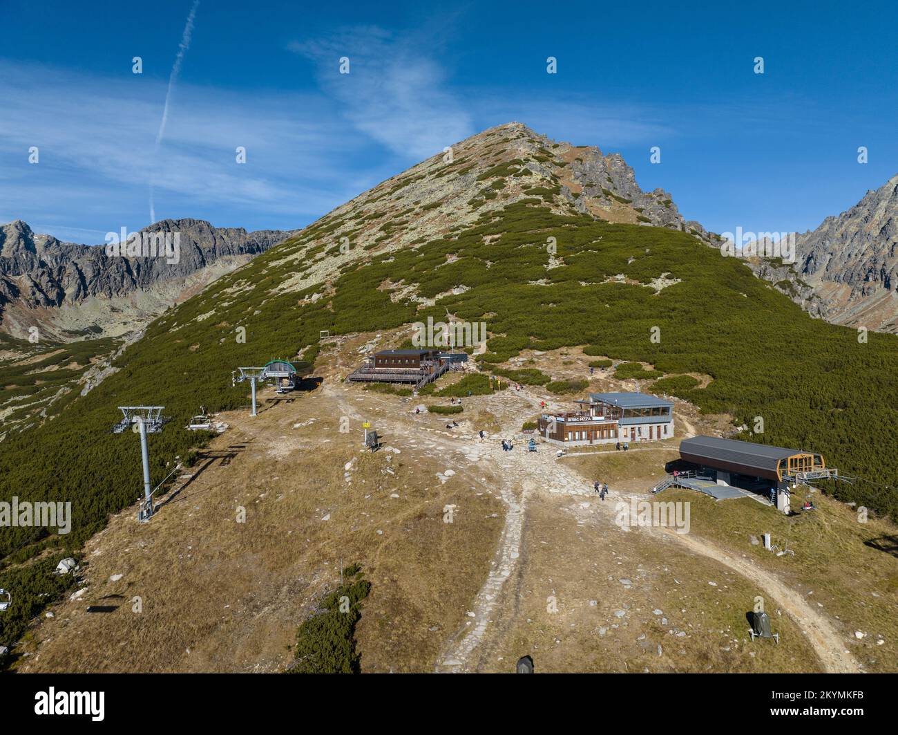Le pic de Predne Solisko dans les Tatras dans la région de Strbske Pleso en Slovaquie Banque D'Images