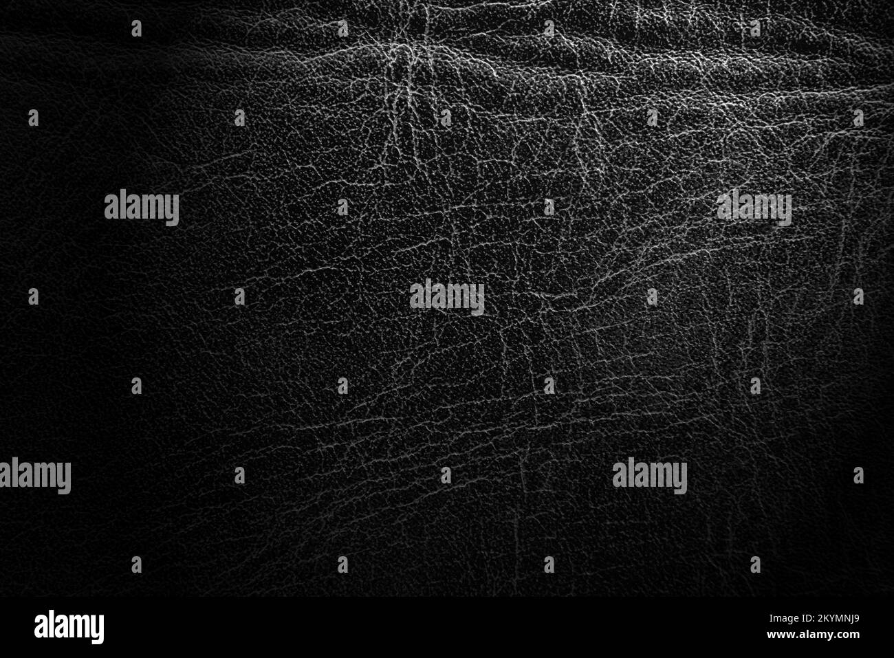 Texture cuir noir. Arrière-plan abstrait de cuir foncé avec de petites irrégularités et éraflures Banque D'Images