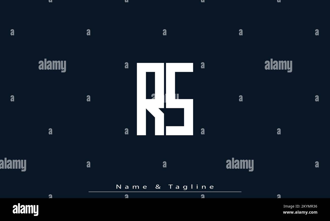 Lettres de l'alphabet initiales Monogram logo RS , SR Illustration de Vecteur