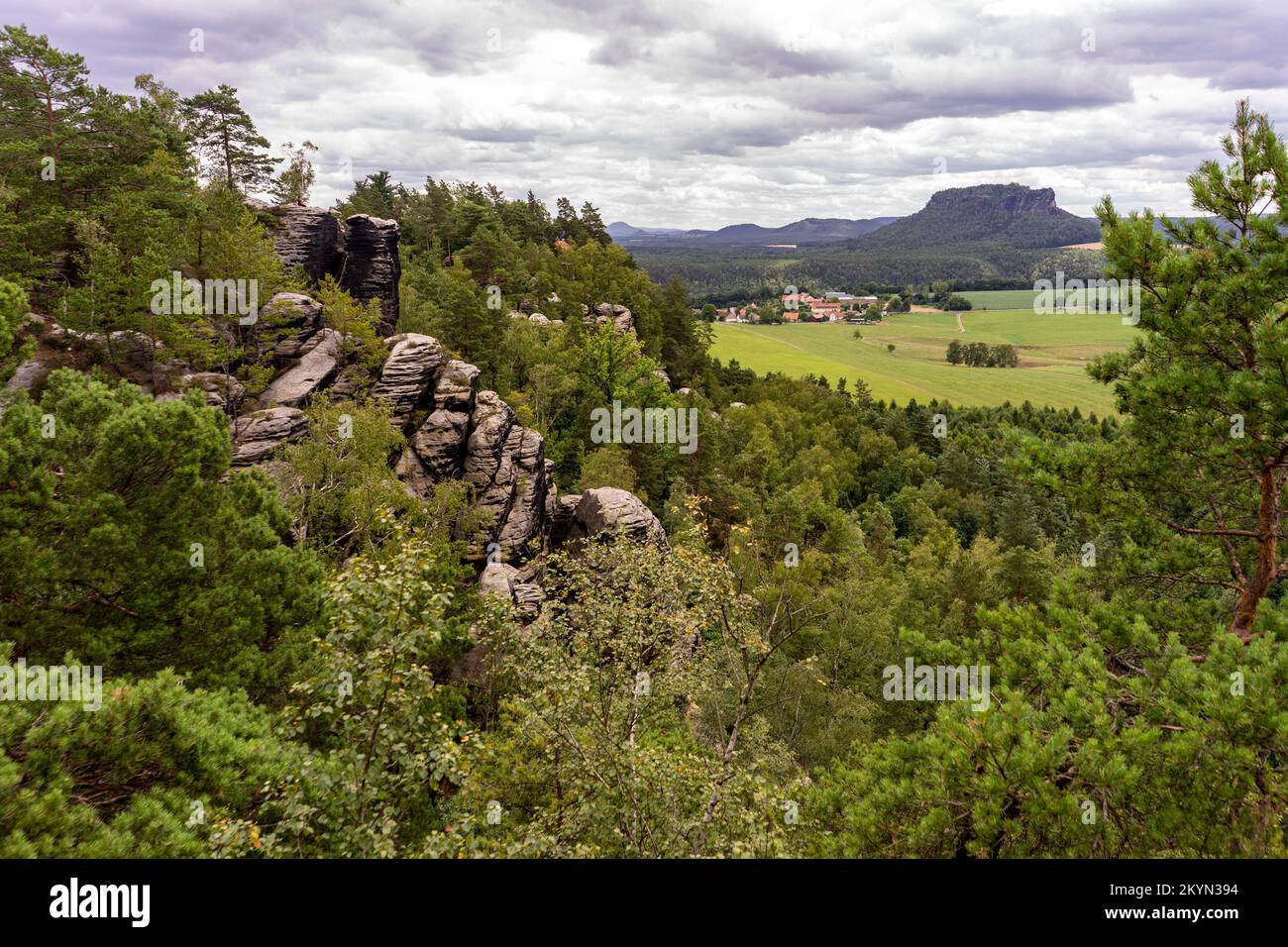 Suisse saxonne montagnes de grès de l'Elbe Banque D'Images