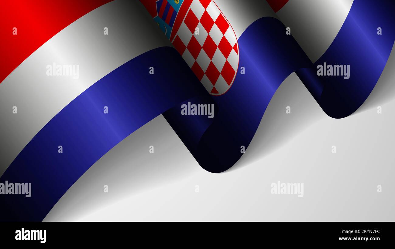 EPS10 vecteur de fond patriotique avec drapeau de la Croatie. Un élément d'impact pour l'utilisation que vous voulez en faire. Illustration de Vecteur