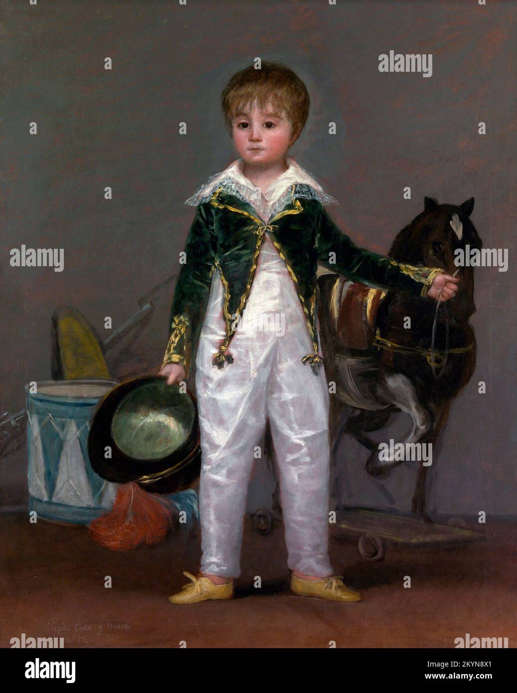 Goya. Peinture intitulée «José Costa y Bonells, appelé Pepito» par Francisco José de Goya y Lucientes (1746-1828), huile sur toile, c. 1810 Banque D'Images