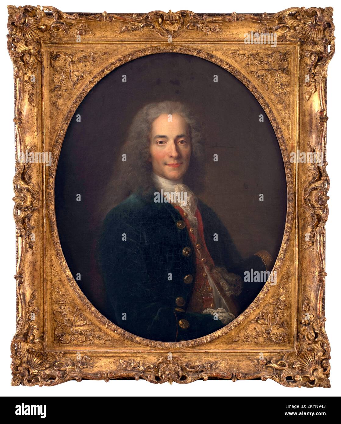 Portrait de Voltaire par Nicolas de Largillierre, entre 1718 et 1724 Banque D'Images