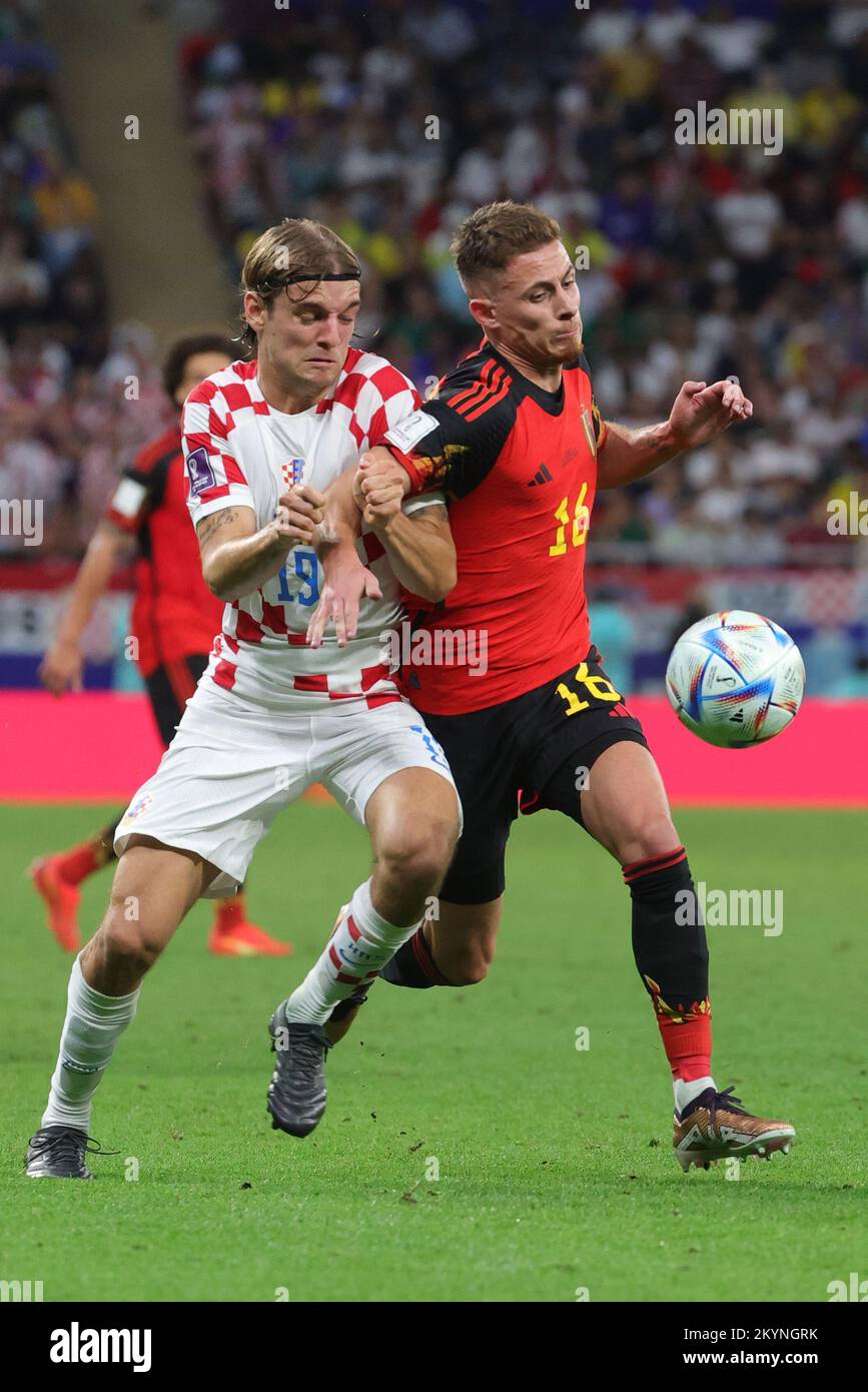 Maillot Vintage Croatie #5 Corluka – Rouge à Carreaux – Taille L – Occasion
