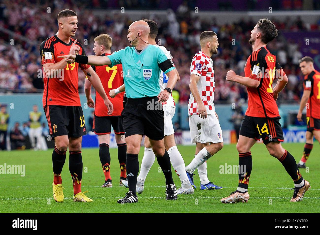 DOHA, QATAR - DÉCEMBRE 1 : arbitre Anthony Taylor lors du match de la coupe du monde de la FIFA, groupe F, Qatar 2022 entre la Croatie et la Belgique au stade Ahmad Bin Ali sur 1 décembre 2022 à Doha, Qatar (photo de l'Agence Pablo Morano/BSR) Banque D'Images