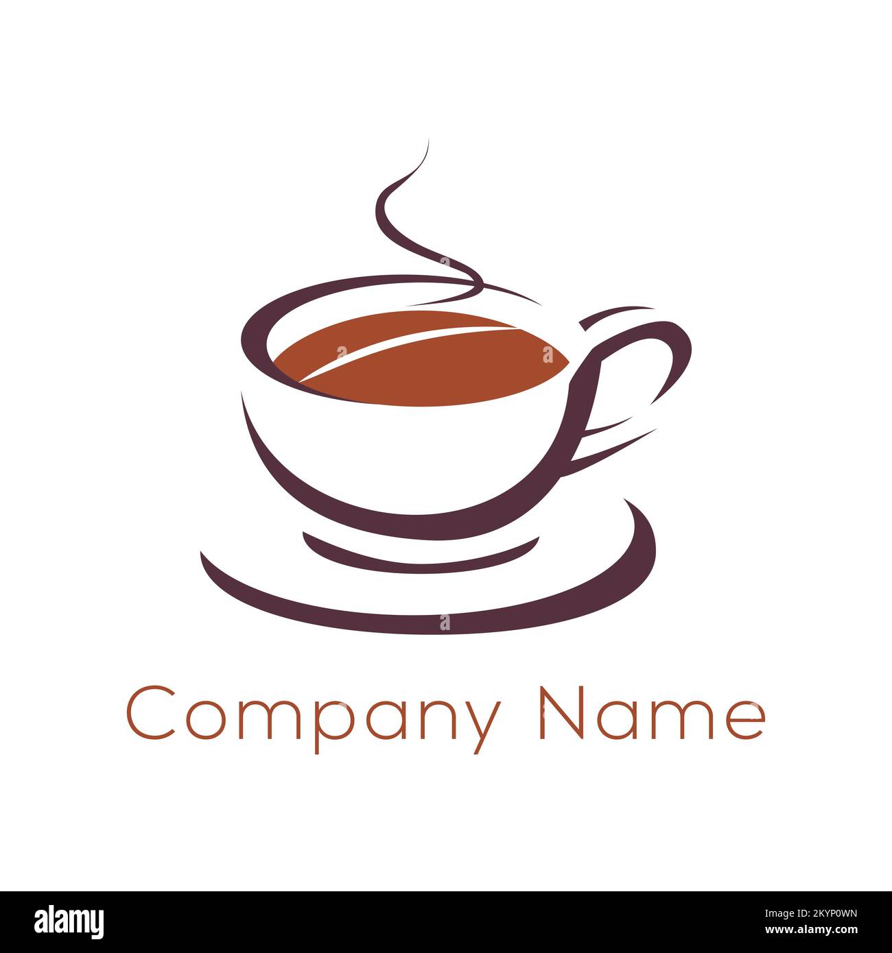 Logo de tasse à thé créatif avec fond blanc Illustration de Vecteur