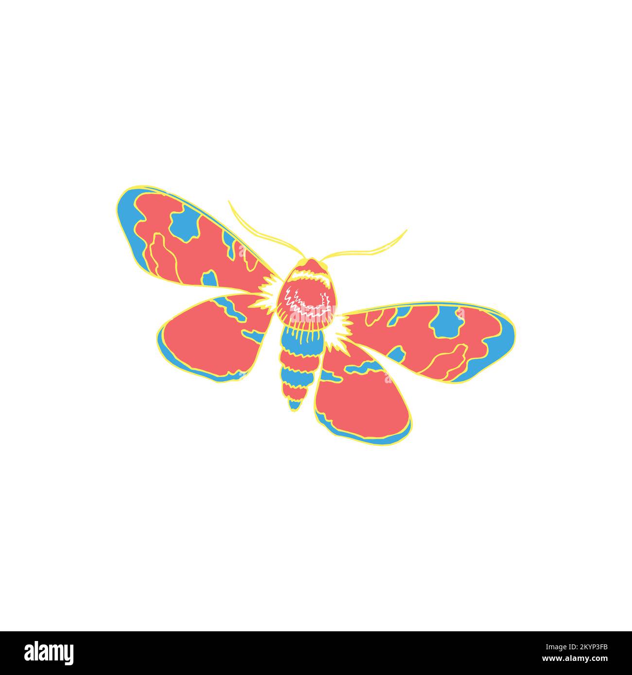 Logotype caja papillon coloriage modèle vectoriel avec fond blanc Illustration de Vecteur