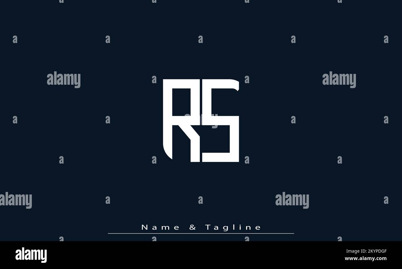 Lettres de l'alphabet initiales Monogram logo RS , SR Illustration de Vecteur
