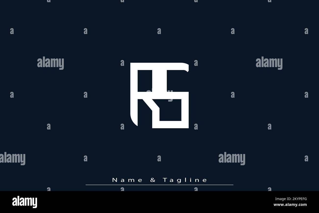 Lettres de l'alphabet initiales Monogram logo RS , SR Illustration de Vecteur