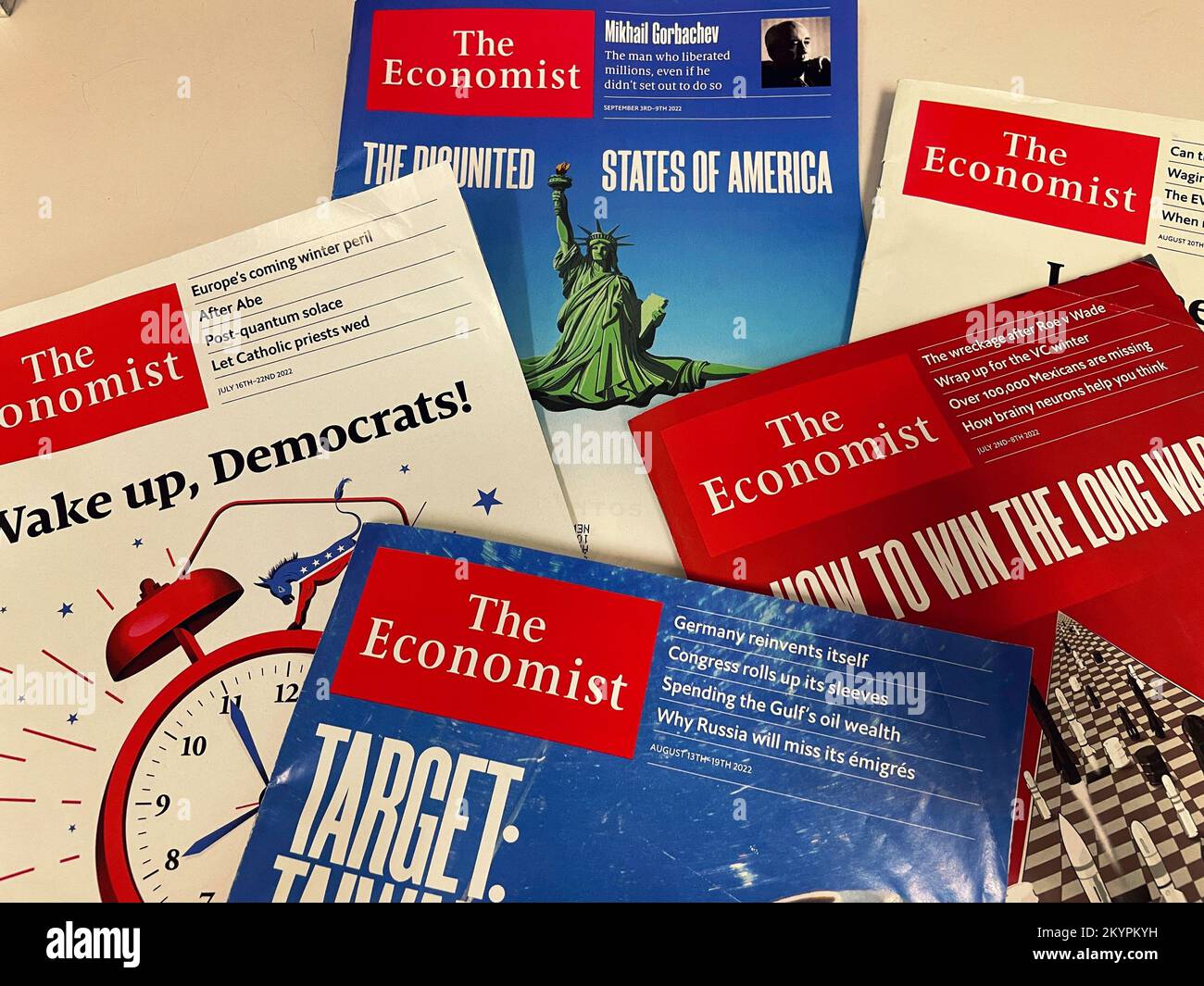 The Economist is et international hebdomadaire imprimé en format magazine. Banque D'Images