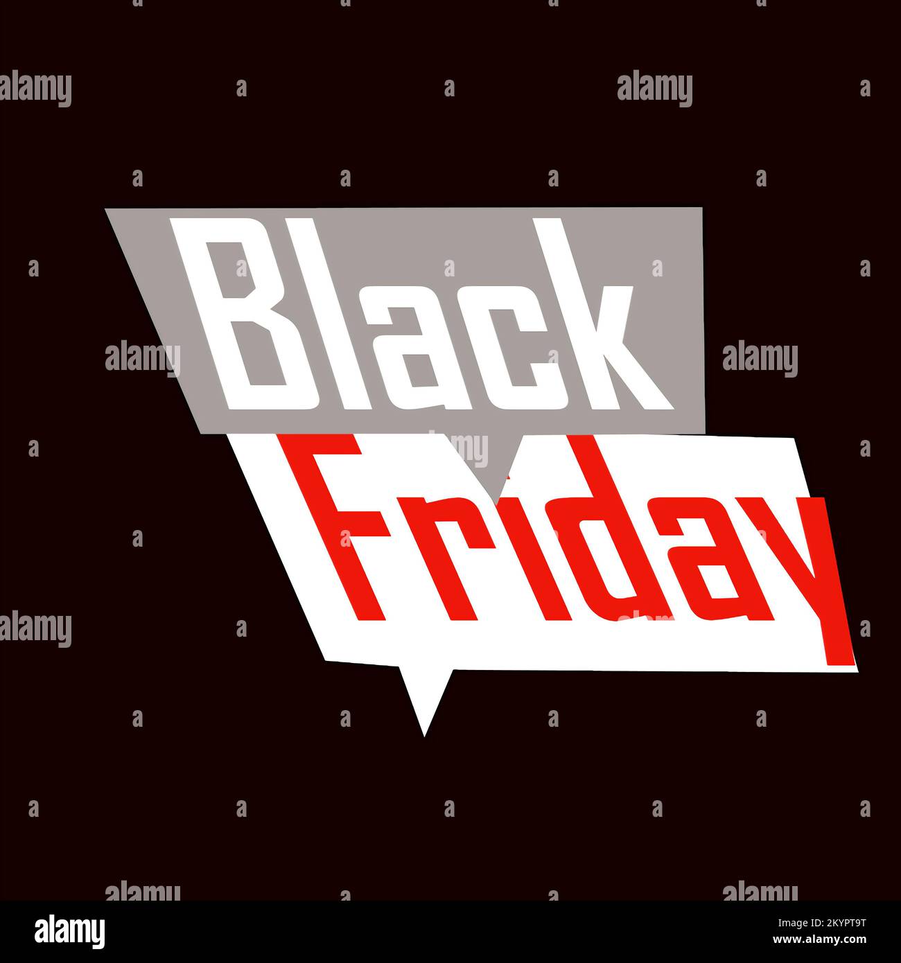 Black Friday Illustration ícon promotion vendre art offre papier peint fond rouge blanc gris Banque D'Images