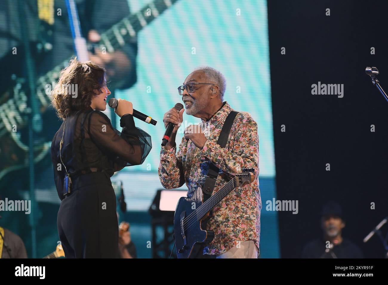 Rio de Janeiro, 4 septembre 2022. Le chanteur Gilberto Gil, lors de son spectacle au festival Rock in Rio 2022, dans la ville de Rio de Janeiro. Banque D'Images