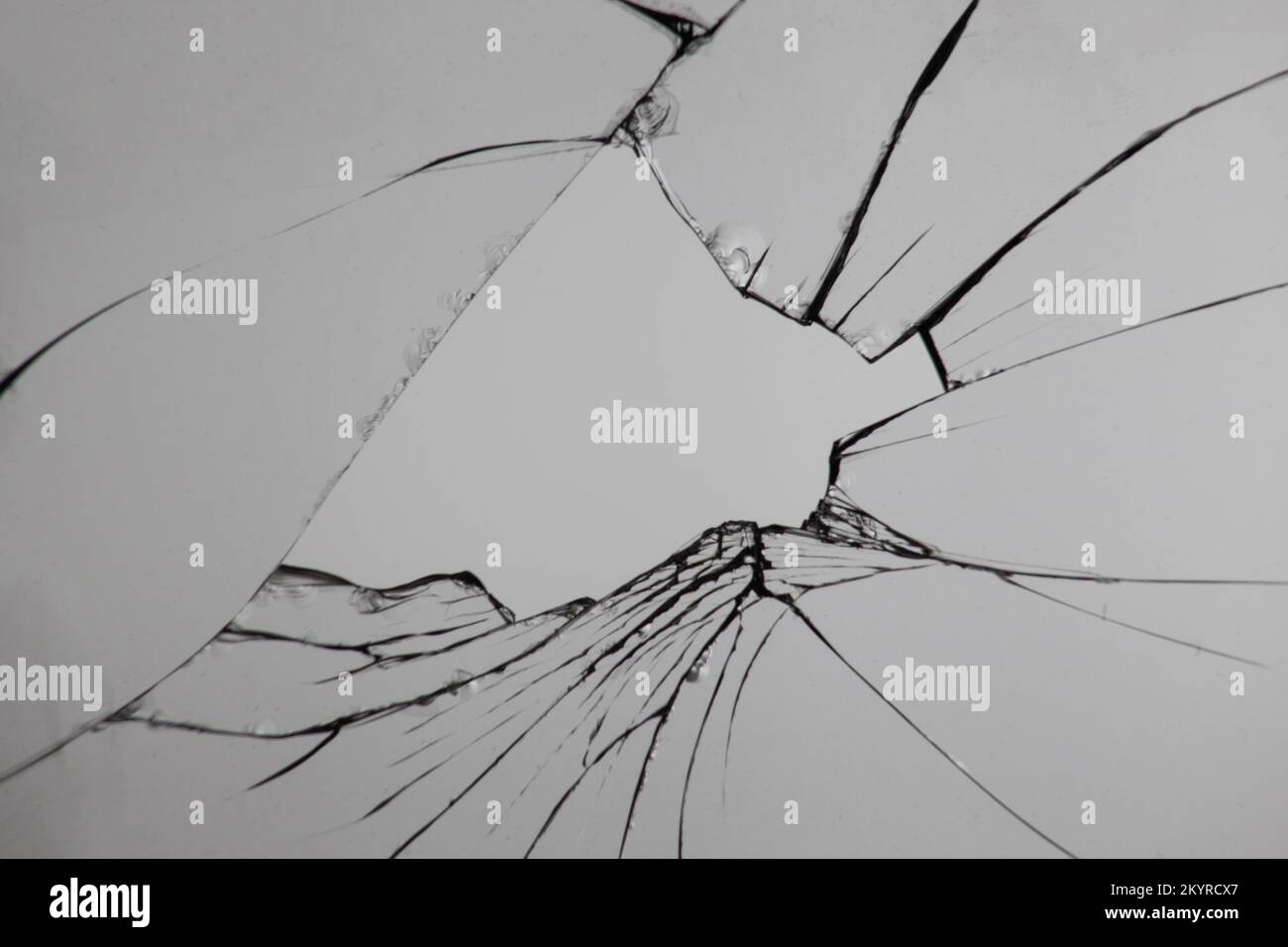 Fissure de la texture de la fenêtre sur le verre Banque D'Images