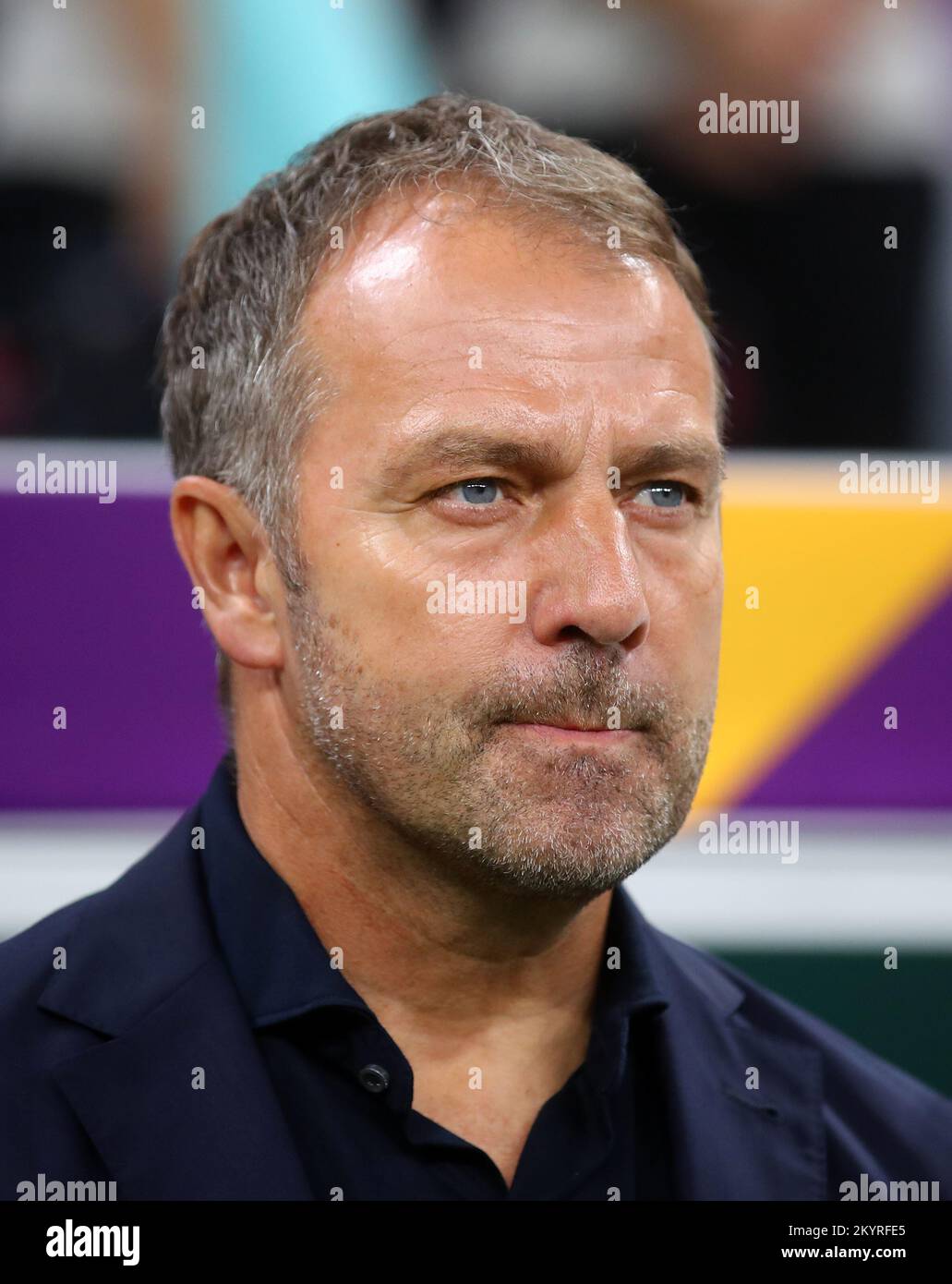 Coupe du monde de la FIFA Qatar 2022 match du Groupe E entre le Costa Rica et l'Allemagne au stade Al Bayt sur 01 décembre 2022 à Al Khor, Qatar. Costa Rica Deutschland entraîneur-chef Hansi Flick de l'Allemagne Fussball WM 2022 au Qatar coupe du monde de football de la FIFA 2022 © diebilderwelt / Alamy stock Banque D'Images