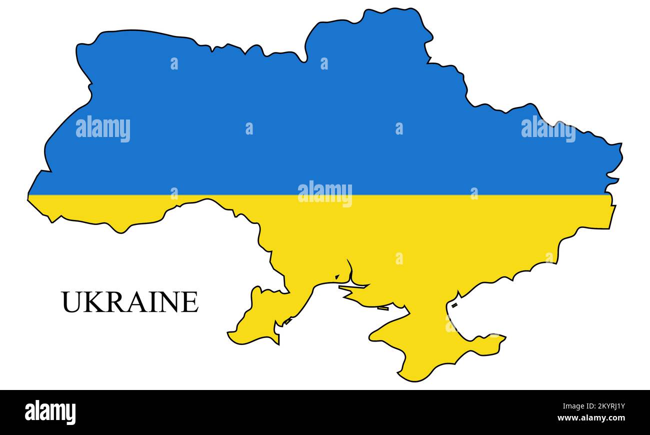 Illustration vectorielle de la carte de l'Ukraine. Économie mondiale. Pays célèbre. Europe de l'est. Europe. Illustration de Vecteur