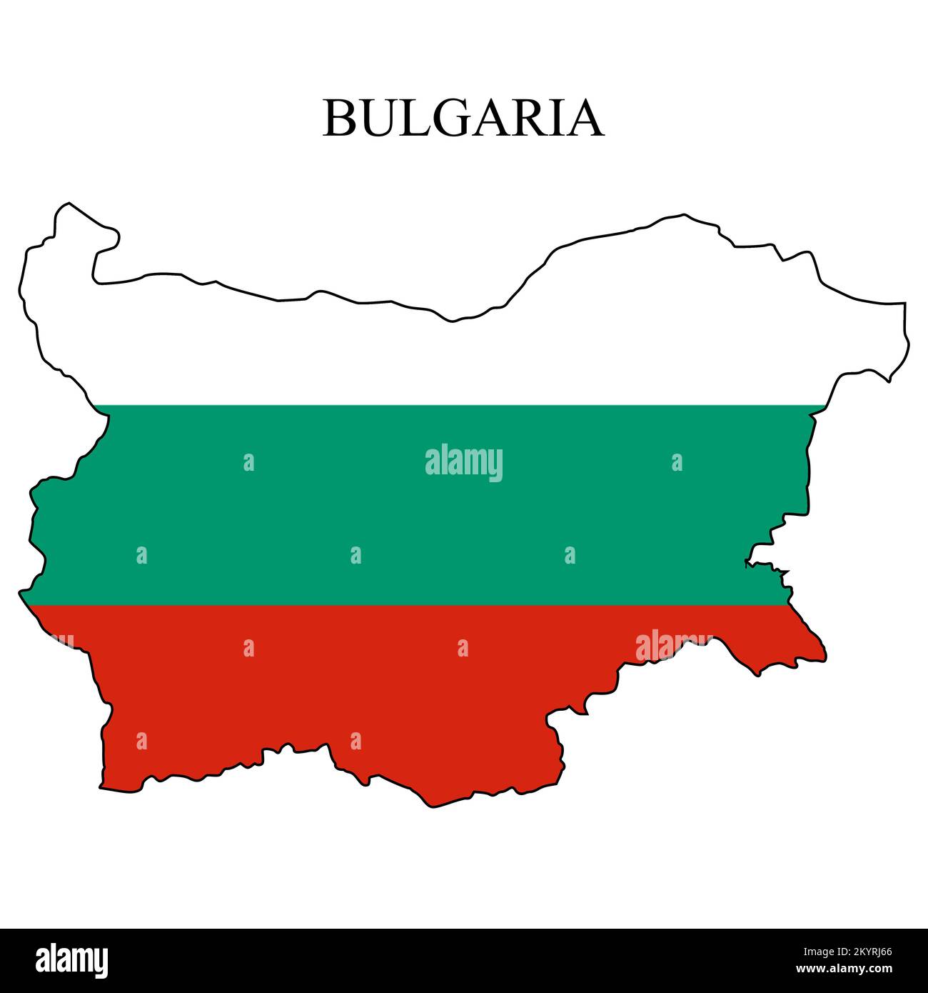 Illustration vectorielle de la carte de Bulgarie. Économie mondiale. Pays célèbre. Europe de l'est. Europe. Illustration de Vecteur