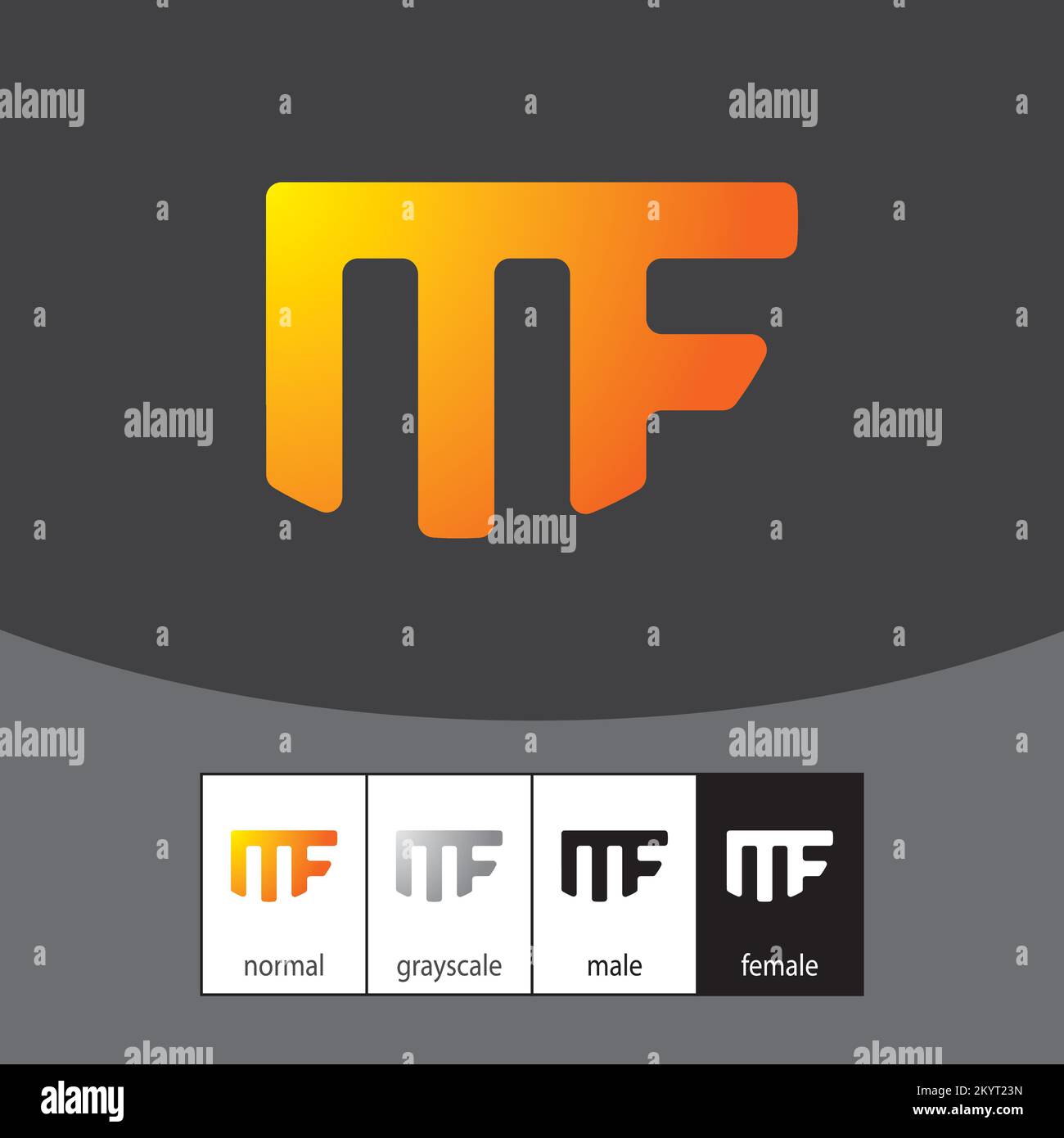 Logo lettre MF. - Vecteur. Illustration vectorielle Illustration de Vecteur