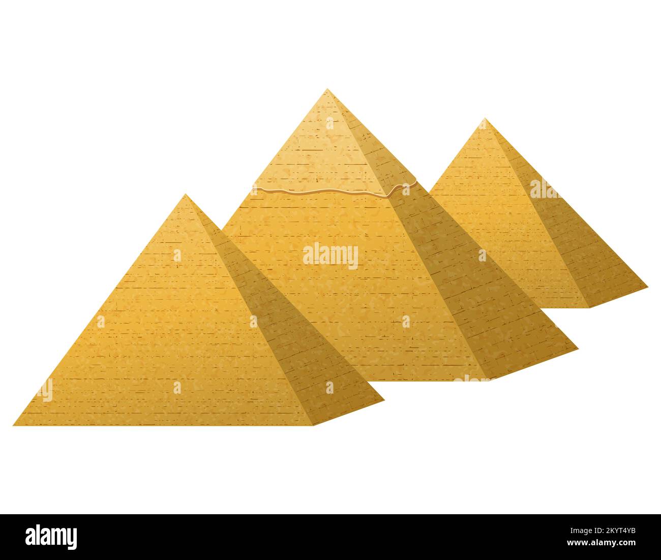 symbole pyramidal de l'ancienne égypte illustration vectorielle isolée sur fond blanc Banque D'Images
