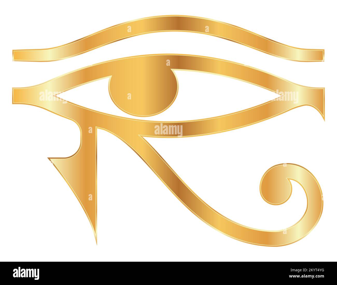 symbole de l'œil d'horus de l'ancienne égypte illustration vectorielle isolée sur fond blanc Banque D'Images