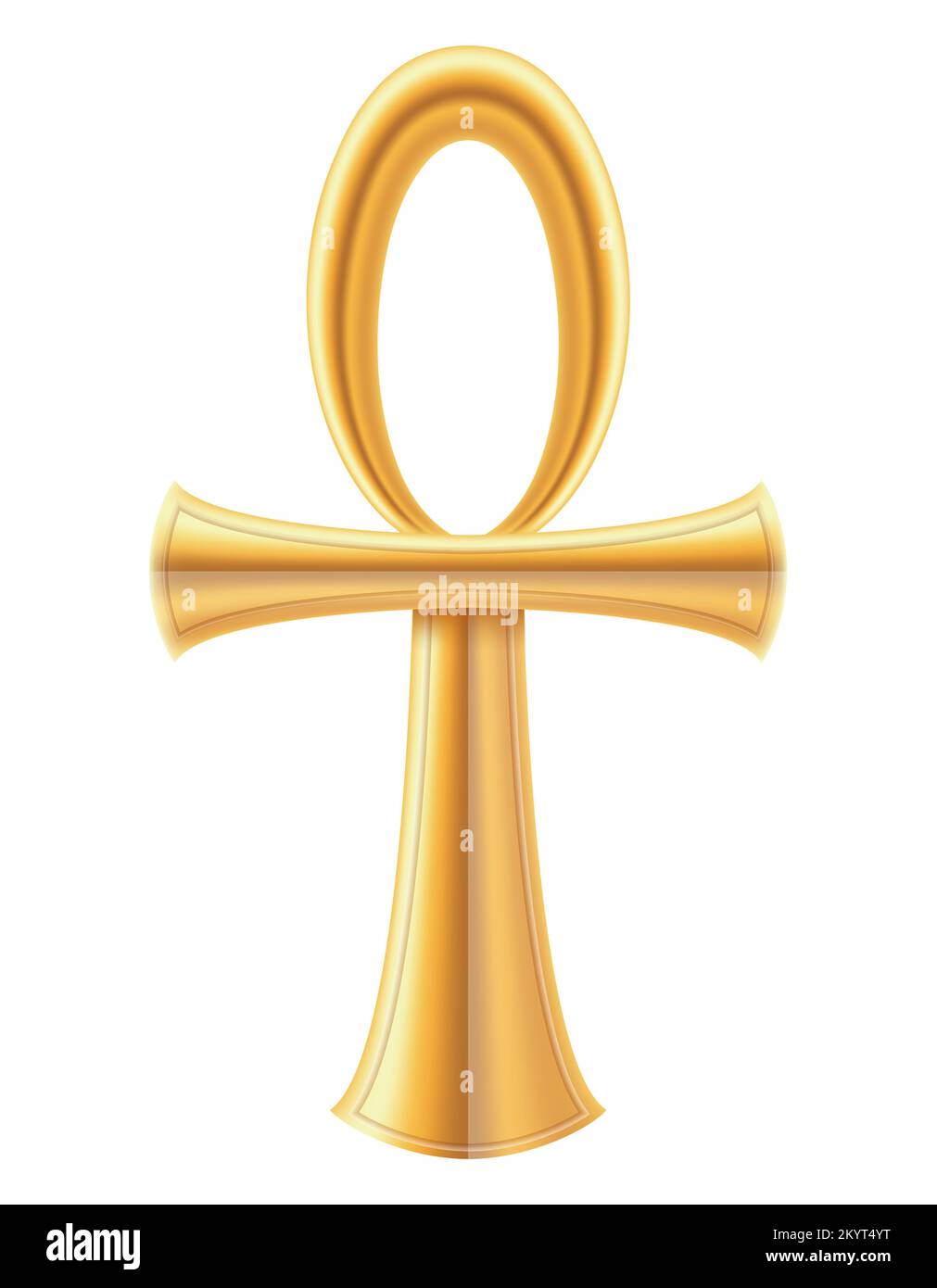 symbole ankh de l'ancienne égypte illustration vectorielle isolée sur fond blanc Banque D'Images
