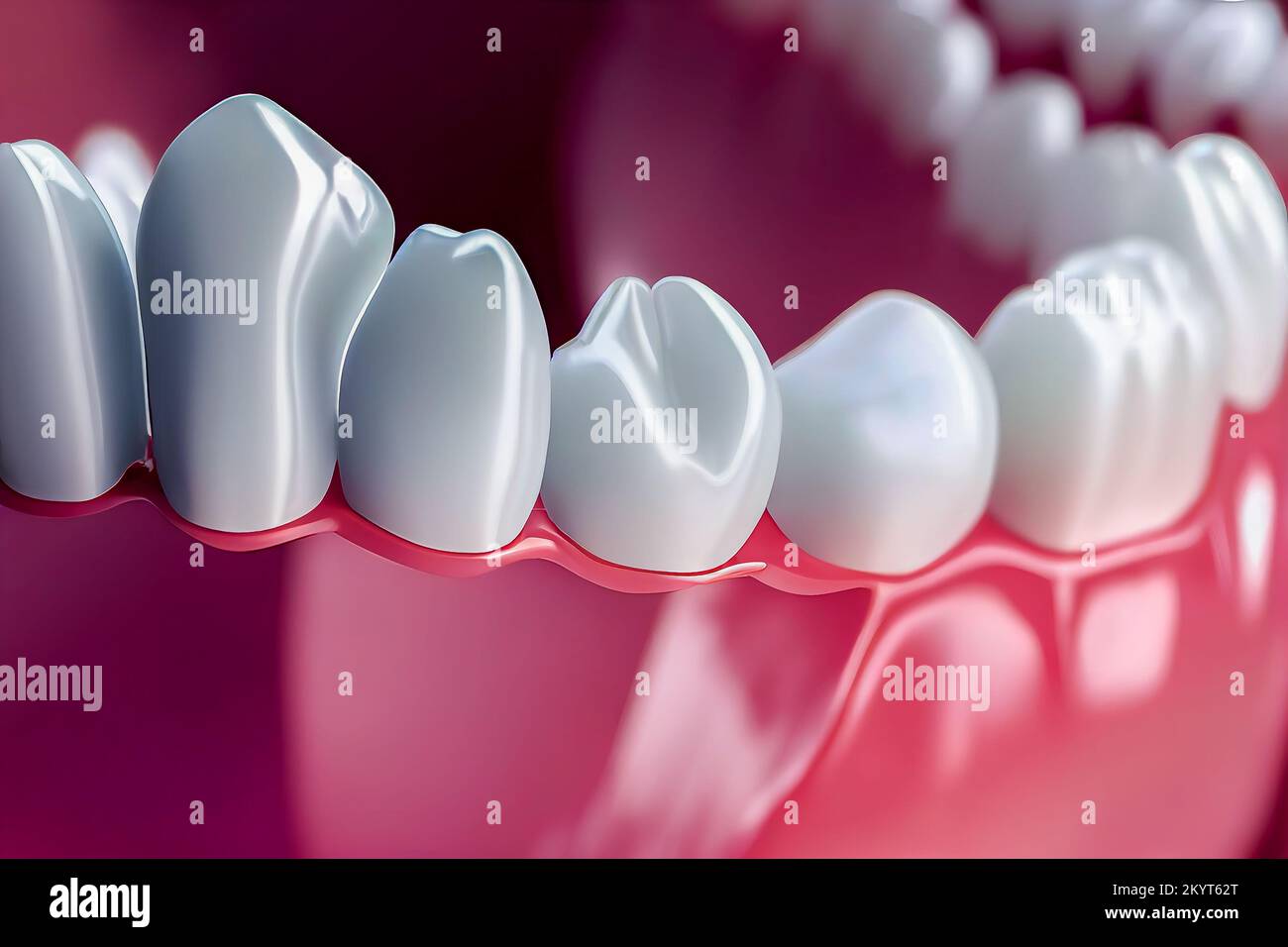 Dents de prothèse 3D arrière-plan de l'illustration Banque D'Images