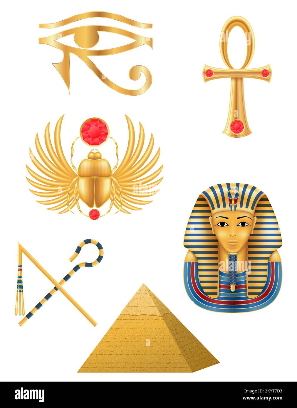 symbole de l'ancienne égypte illustration vectorielle isolée sur fond blanc Illustration de Vecteur