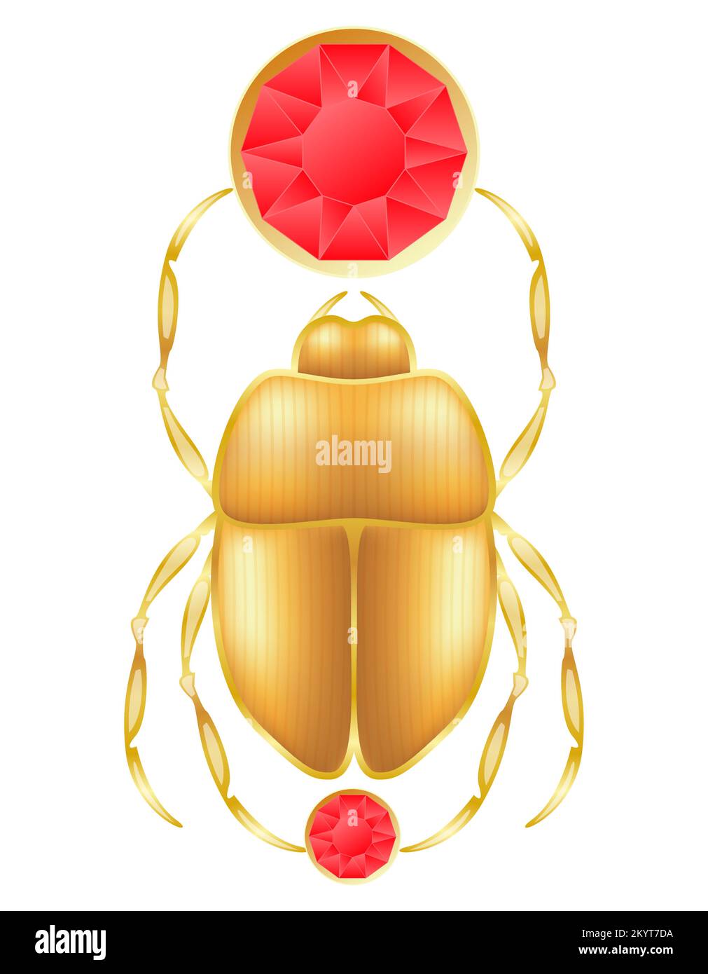 scarab symbole de l'ancienne égypte illustration vectorielle isolée sur fond blanc Illustration de Vecteur