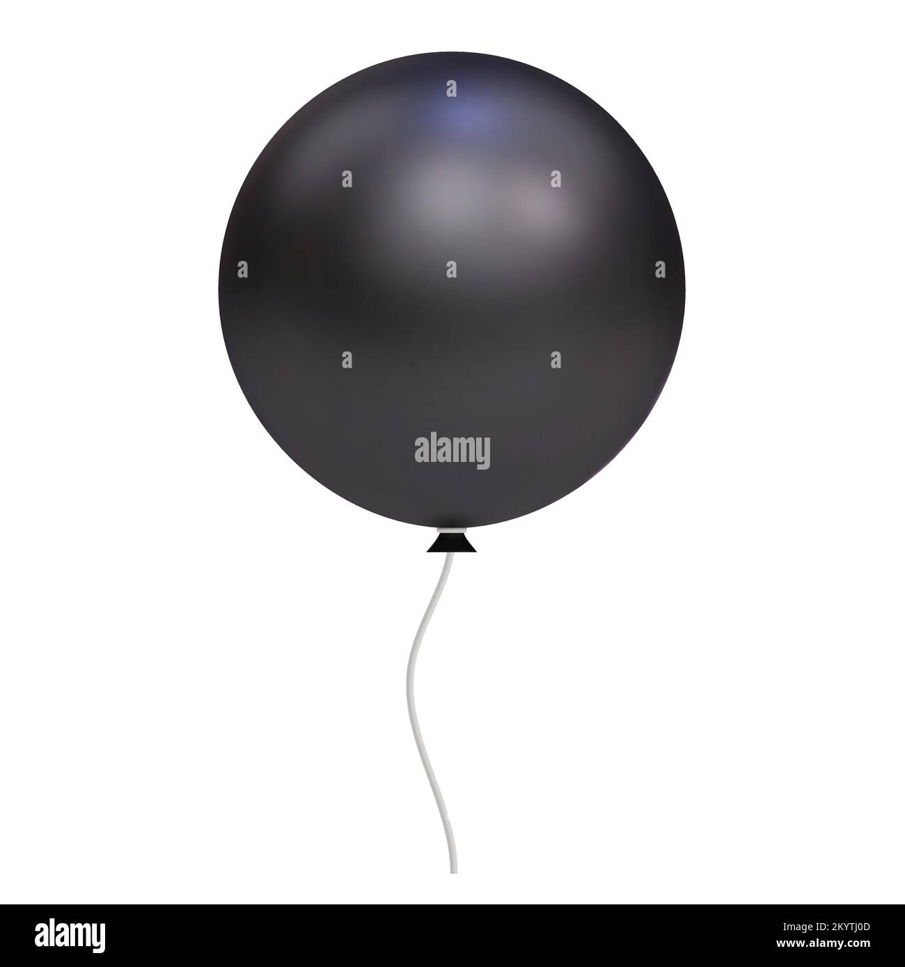 Grand ballon noir à hélium sur la fête de révélation de genre. 3D élément de conception décoratif réaliste. Illustration vectorielle Illustration de Vecteur