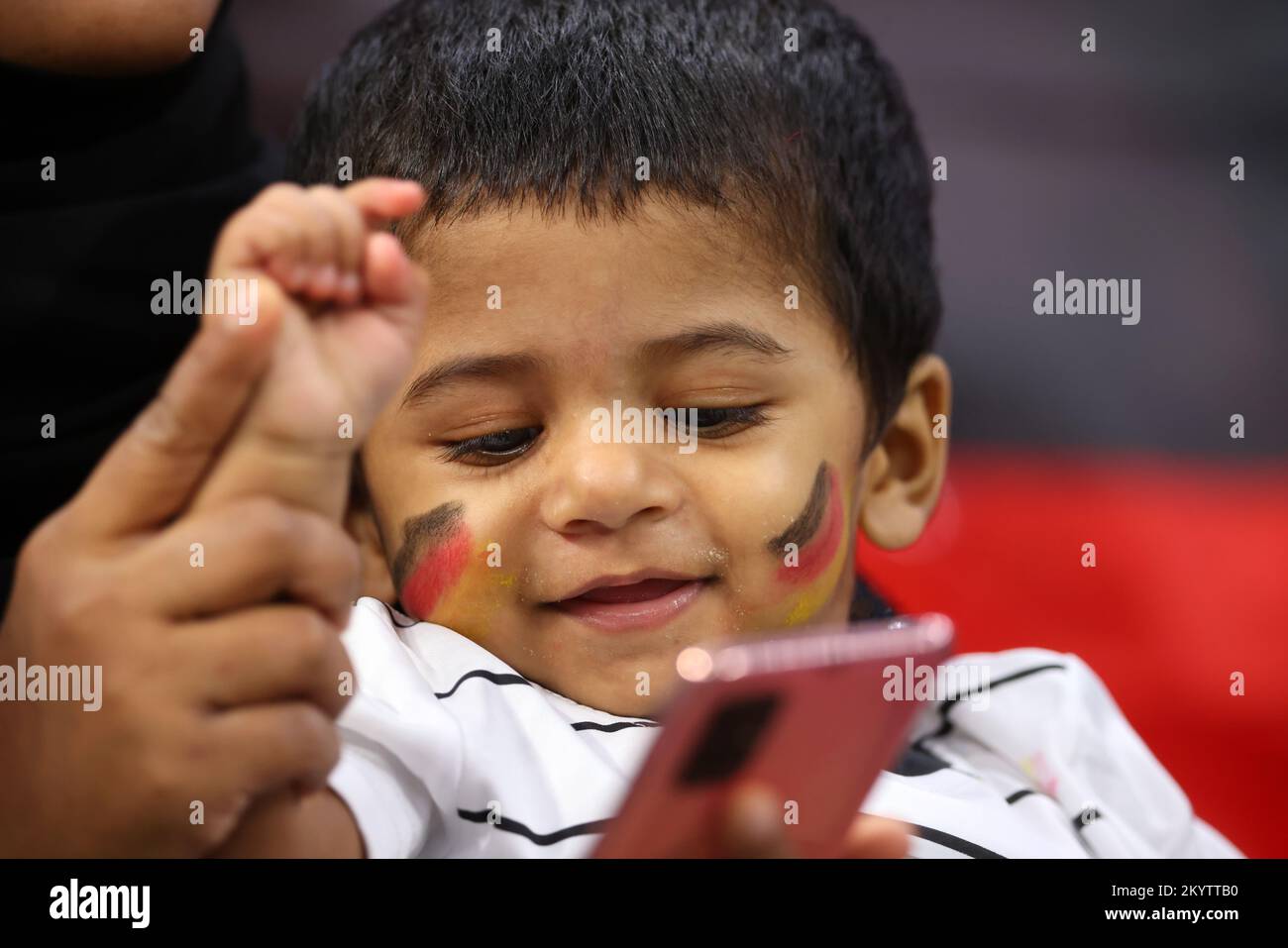 Coupe du monde de la FIFA Qatar 2022 match du Groupe E entre le Costa Rica et l'Allemagne au stade Al Bayt sur 01 décembre 2022 à Al Khor, Qatar. Costa Rica Deutschland 2:4 Deutsche fans Fussball WM 2022 au Qatar coupe du monde de football de la FIFA 2022 © diebilderwelt / Alay stock Banque D'Images