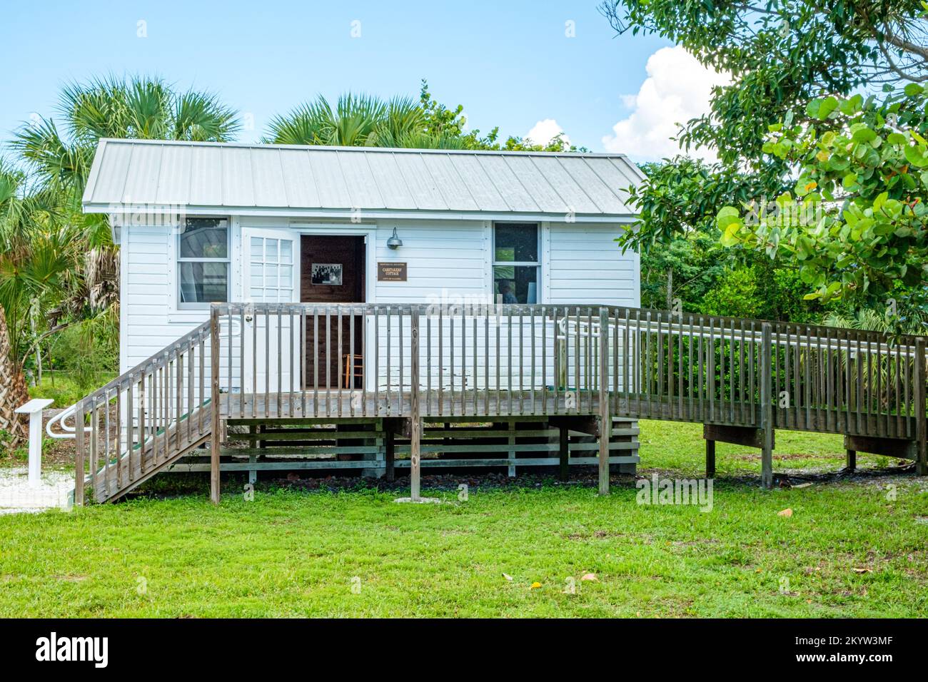 Caretakers Cottage, Sanibel Historical Museum & Village, Sanibel, Floride Banque D'Images