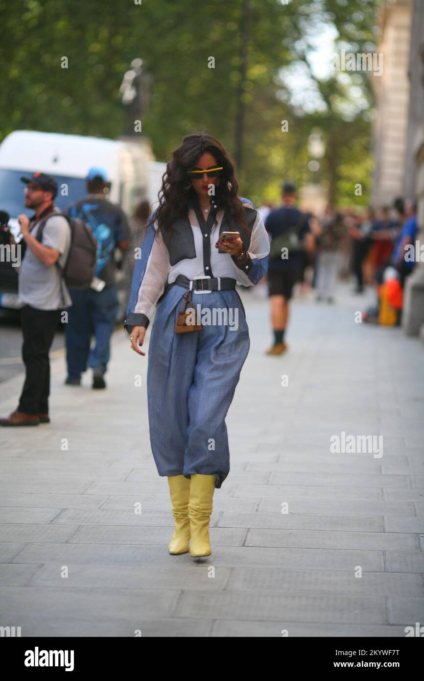 London Fashion week Street style Banque D'Images