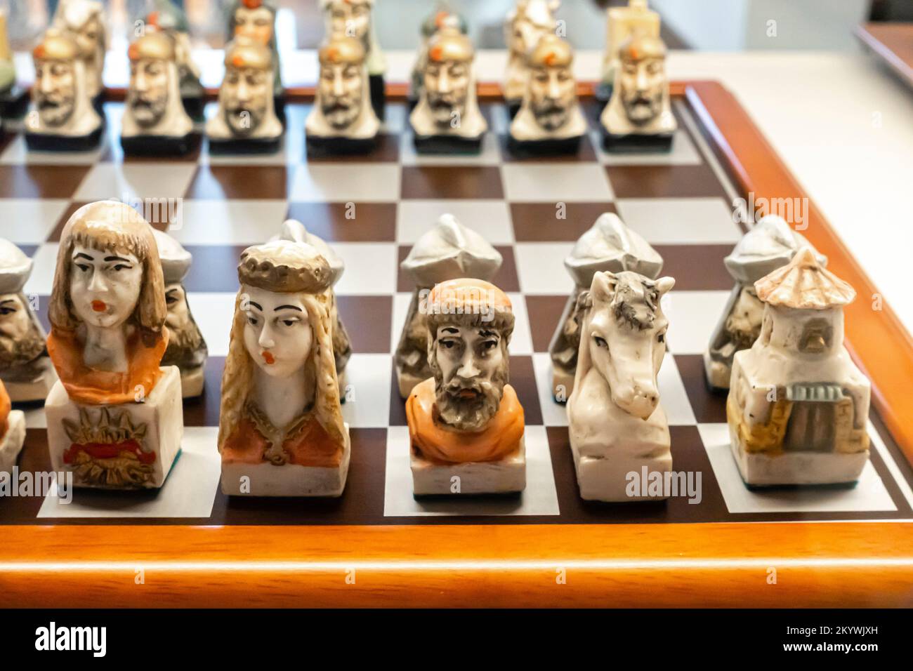 Jeu d'échecs égyptien. Jeux d'échecs d'egypte. Pièces d'échecs. Figurine d'échecs. Banque D'Images