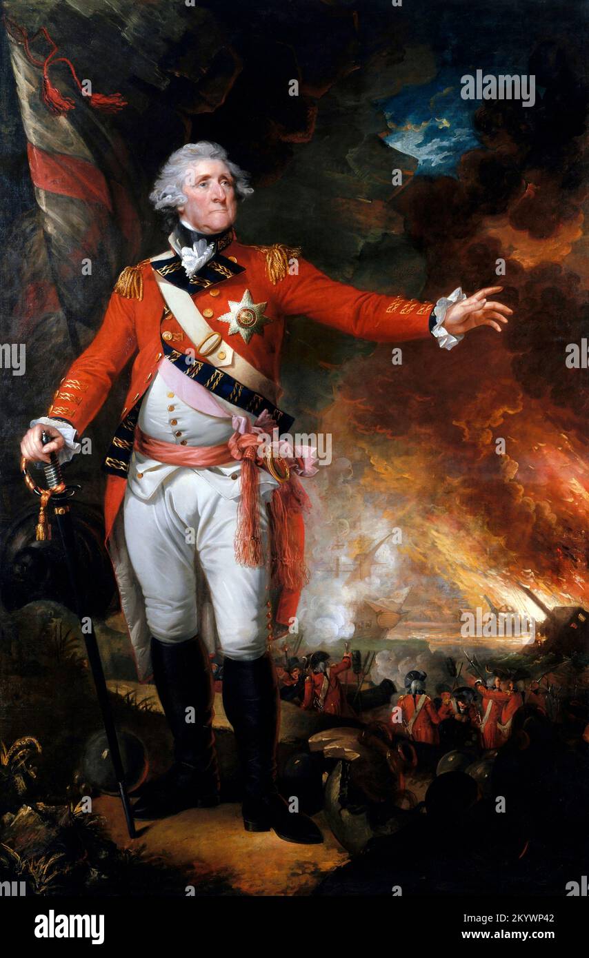 Le général britannique George Eliott (1717-1790) de Mather Brown (1761-1831), huile sur toile, 1790. Banque D'Images