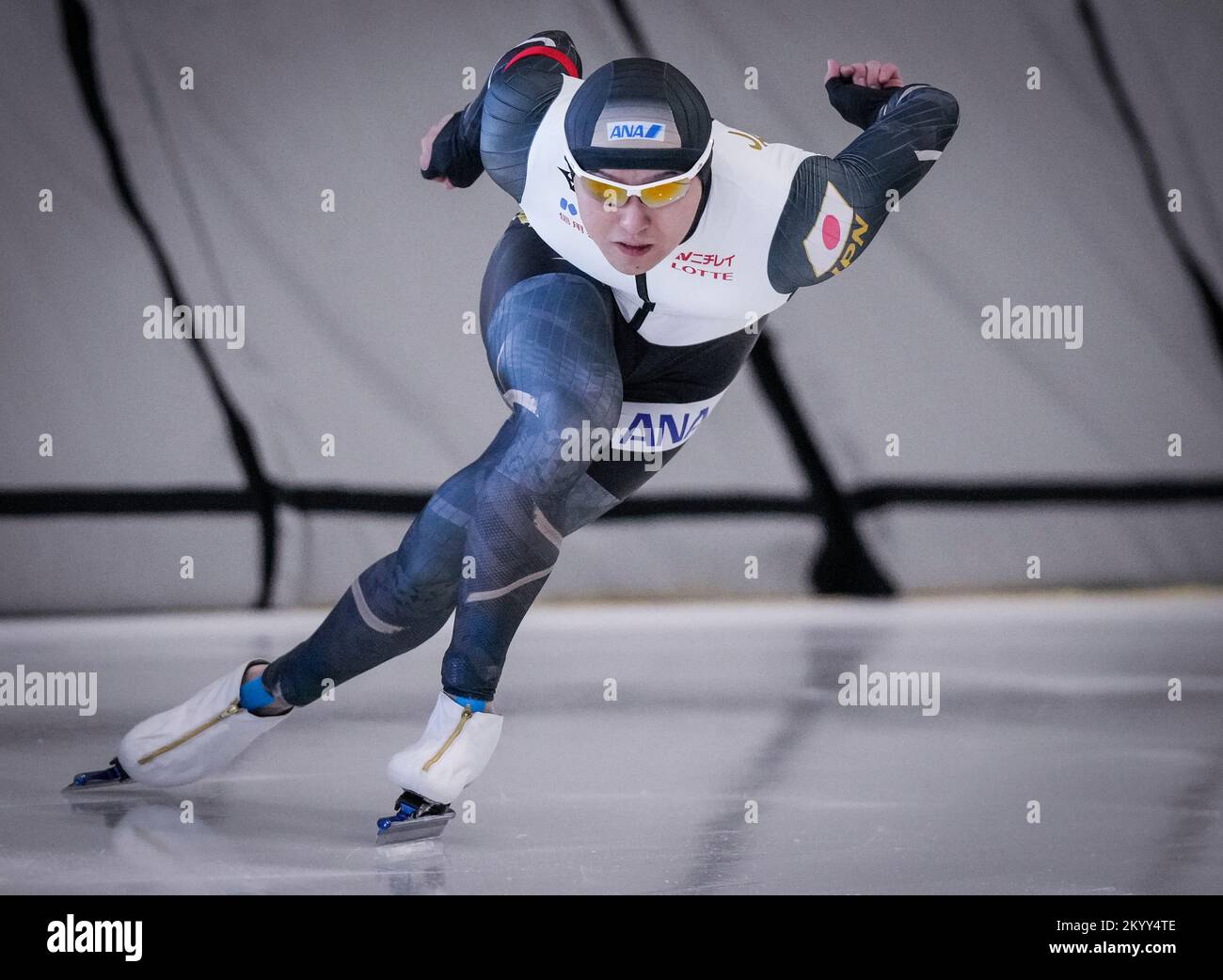 Yuma Murakami, du Japon, skate lors du Championnat de patinage de