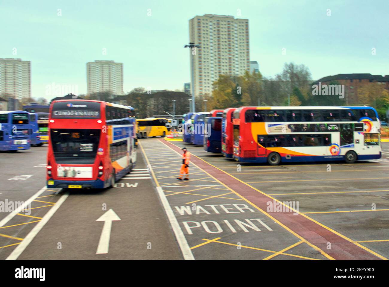Gare routière de Glasgow Buchanan Street Banque D'Images