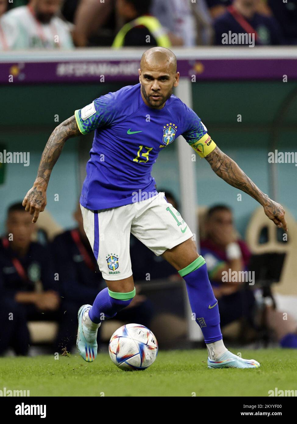 Figurine Soccerstarz Dani Alves - Brésil, édition Limitée, 2 Pouces, Sculptée à La Main - Collection Officielle Creative Toys