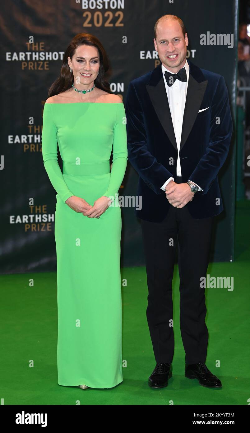 2 décembre 2022. Boston, États-Unis. Le Prince et la Princesse de Galles arrivant à la cérémonie de remise des prix Earthshot au MGM Music Hall, Fenway crédit: Doug Peters/EMPICS/Alamy Live News Banque D'Images