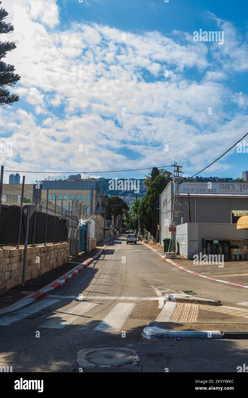 Israël, Haïfa 05, 2022 : rues de la ville de Haïfa en Israël Banque D'Images