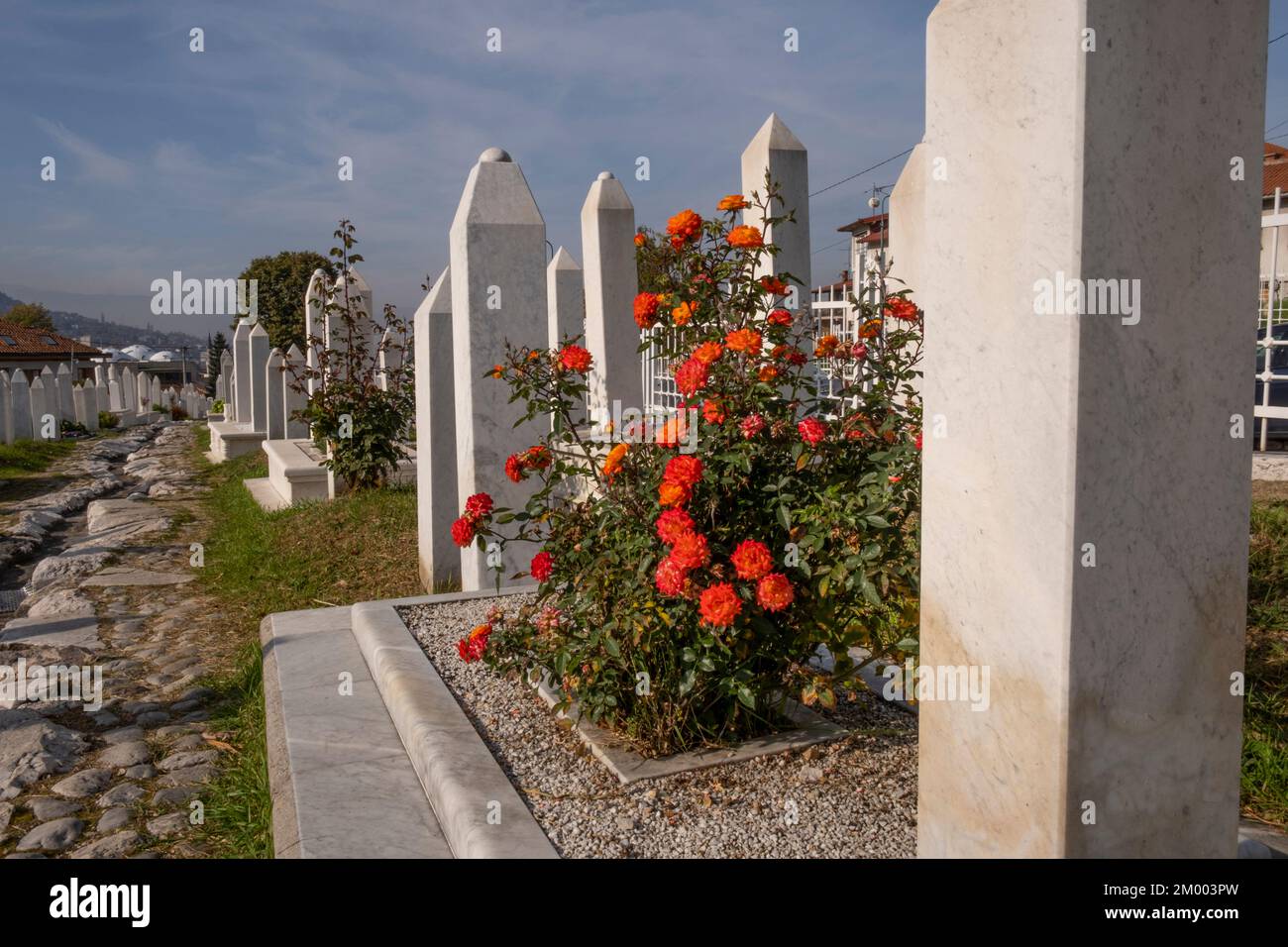 Le cimetière musulman Martry à Sarajevo. Banque D'Images