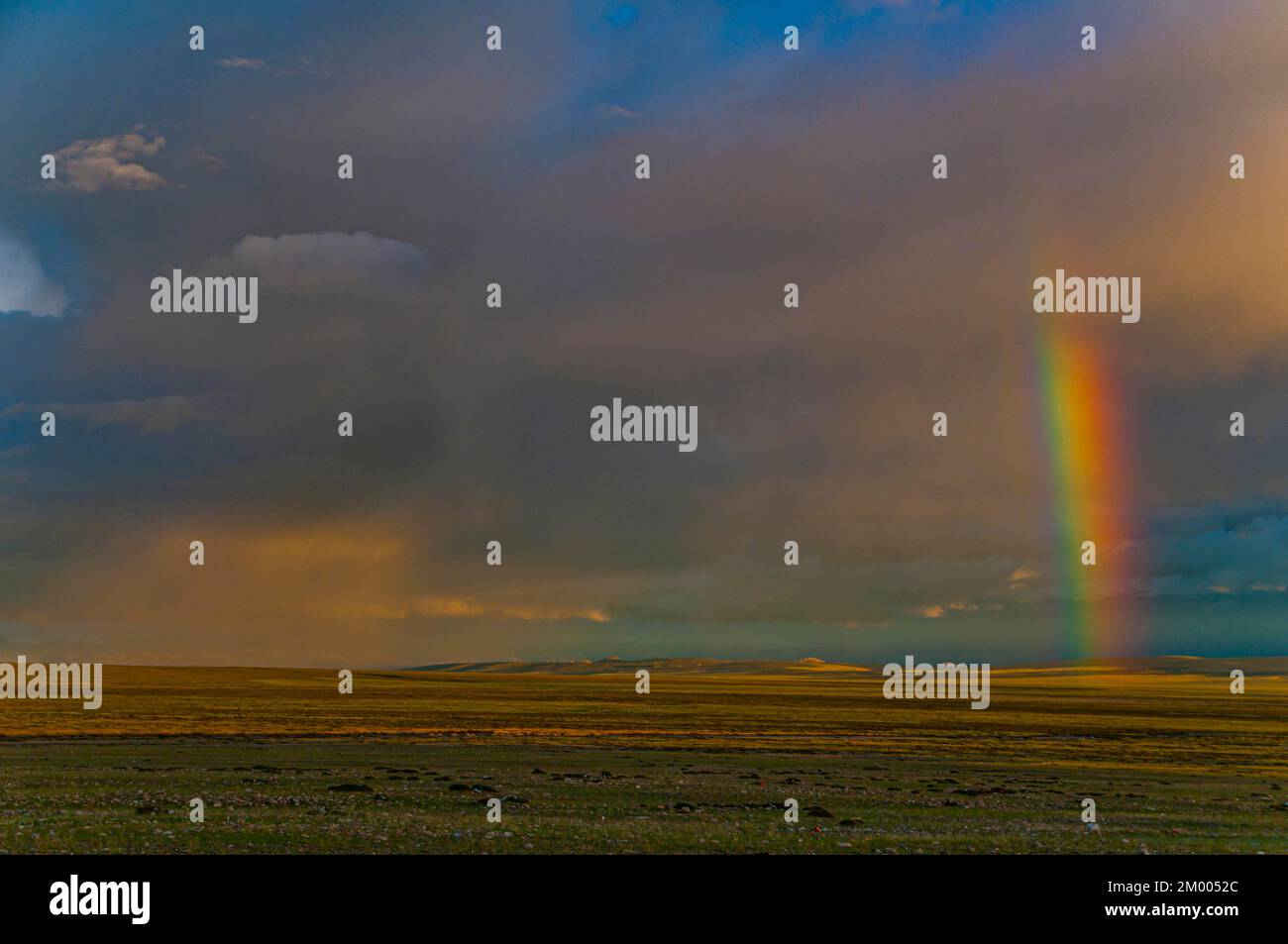 Arc-en-ciel à Darchen, Tibet occidental, Asie Banque D'Images