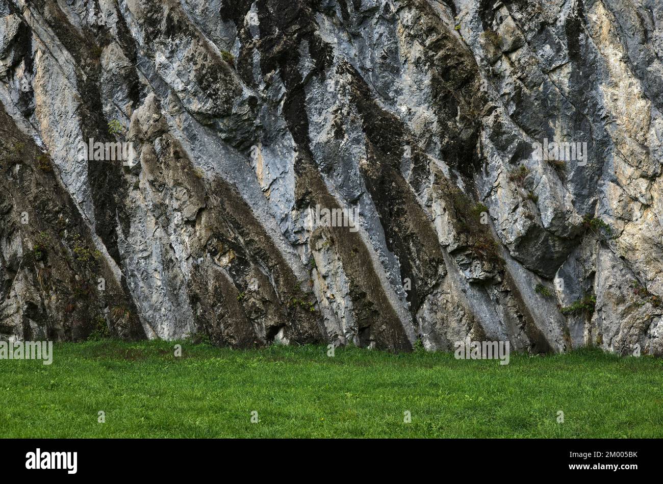 Formation rocheuse géologique, Jura, près de Brienz, canton de Berne, Oberland bernois, Suisse, Europe Banque D'Images