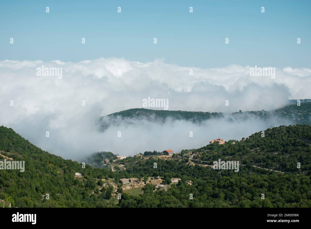Au-dessus des nuages dans le Mont Liban Banque D'Images