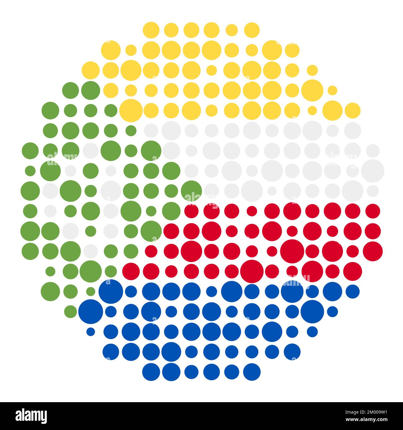 Illustration de la carte des Comores avec motif génératif Pixelated Silhouette Illustration de Vecteur